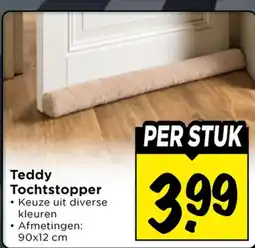 Vomar Voordeelmarkt Teddy Tochtstopper aanbieding