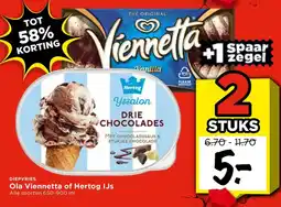 Vomar Voordeelmarkt Alle Ola Viennetta of Hertog IJs aanbieding