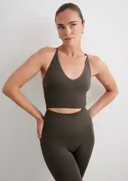 Wehkamp Aim'n Shape Seamless sporttop - donkergroen aanbieding