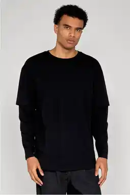 Wehkamp Urban Classics relaxed fit longsleeve - zwart aanbieding