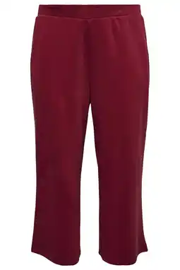 Wehkamp VERO MODA CURVE viscose regular fit casual broek Plus Size - donkerrood aanbieding
