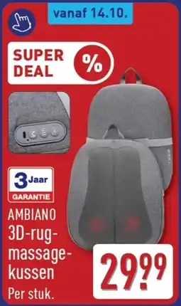 ALDI Ambiano 3d rug massage kussen aanbieding