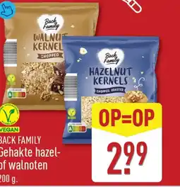 ALDI Back Family Gehakte hazelnoten of walnoten aanbieding