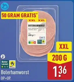 ALDI Boterhamworst aanbieding