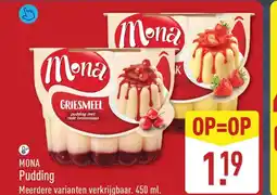ALDI Mona Pudding aanbieding