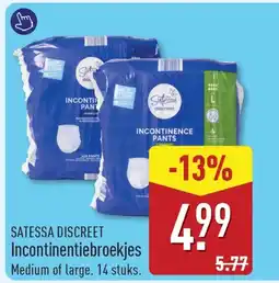 ALDI Satessa discreet Incontinentiebroekjes aanbieding