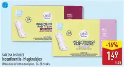 ALDI Sattessa Discreet Incontinentie-inlegkruisjes aanbieding