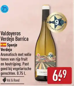 ALDI Valdoyeros Verdejo Barrica aanbieding