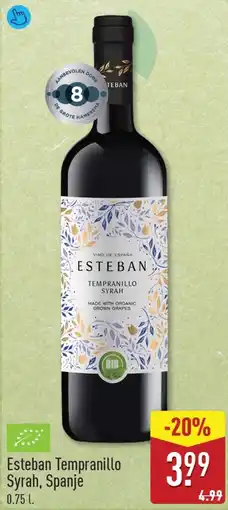 ALDI Esteban Tempranillo Syrah aanbieding