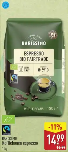 ALDI Barissimo Koffiebonen espresso aanbieding