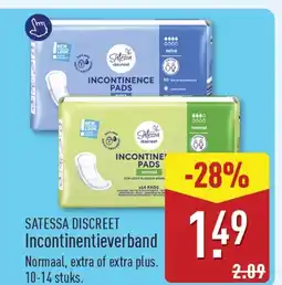 ALDI Satessa Discreet Incontinentieverband aanbieding