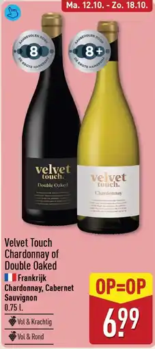 ALDI Velvet Touch Chardonnay of Double Oaked aanbieding