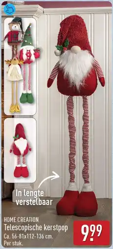 ALDI Home creation telescopische kerstpop aanbieding