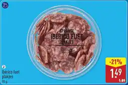 ALDI Ibérico fuet plakjes aanbieding