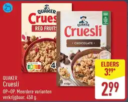 ALDI Quaker Cruesli aanbieding