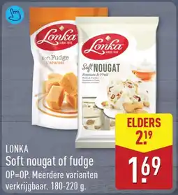 ALDI Lonka Soft nougat of fudge aanbieding