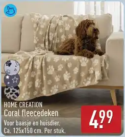 ALDI Home creation coral fleecedeken aanbieding