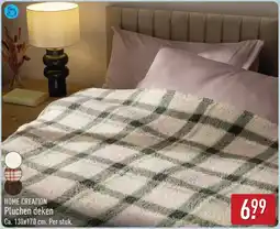 ALDI Home creation pluchen deken aanbieding