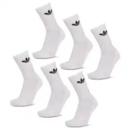 Foot Locker Adidas Crew 6 Pack Sokken Unisex - Wit - Maat 34-36 aanbieding