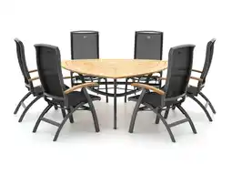 Kees Smit Hartman Da Vinci/Triangular 170cm dining tuinset 7-delig verstelbaar aanbieding