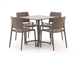 Kees Smit Forza Sile/Canzo 80cm dining tuinset 5-delig stapelbaar inklapbaar aanbieding
