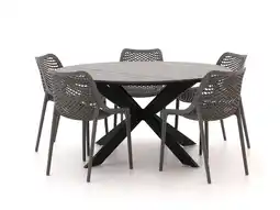 Kees Smit Forza Ripi/Fidenza ø149cm dining tuinset 6-delig stapelbaar aanbieding