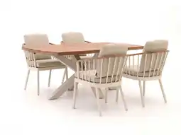 Kees Smit Apple Bee Condor/Induno Deens Ovaal 180cm dining tuinset 5-delig aanbieding