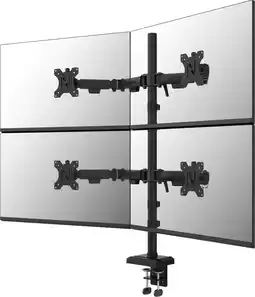 Coolblue Neomounts NERO DS60-600BL2-2 Monitorarm Zwart aanbieding
