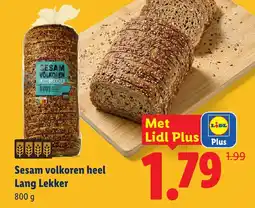 Lidl Sesam volkoren heel Lang Lekker aanbieding