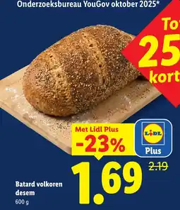 Lidl Batard volkoren desem aanbieding