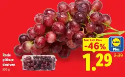 Lidl Rode pitloze druiven aanbieding