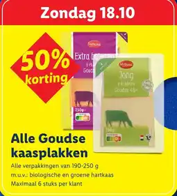 Lidl Milbona Alle Goudse kaasplakken aanbieding