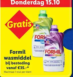Lidl Formil wasmiddel aanbieding