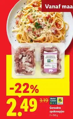 Lidl Gerookte spekreepjes aanbieding