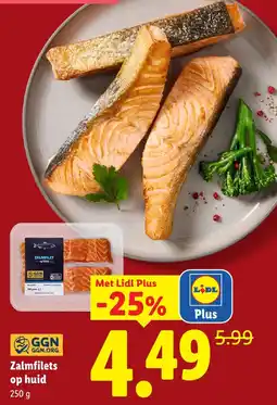 Lidl GGN Zalmfilets op huid aanbieding