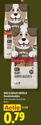 Lidl Max's World Hondenkoekjes aanbieding