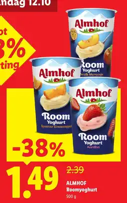 Lidl Almhof Roomyoghurt aanbieding
