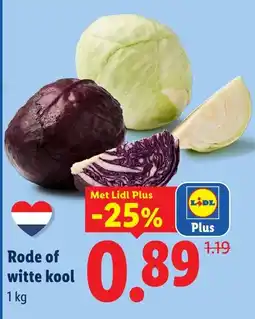 Lidl Rode of witte kool aanbieding