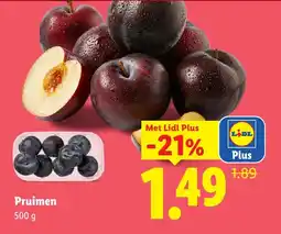 Lidl Pruimen aanbieding