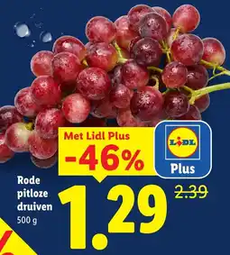 Lidl Rode pitloze druiven aanbieding