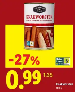 Lidl Zwagerman Knakworsten aanbieding