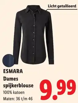 Lidl Esmara dames spijkerblouse aanbieding