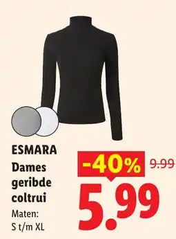 Lidl Esmara Dames geribde coltrui aanbieding