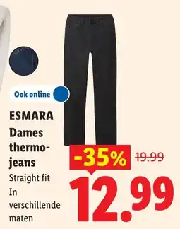 Lidl Esmara dames thermo-jeans aanbieding