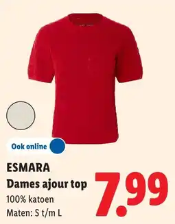 Lidl Esmara Dames ajour top aanbieding