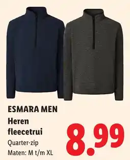 Lidl Esmara Men Heren fleecetrui aanbieding