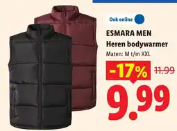 Lidl Esmara Men Heren bodywarmer aanbieding