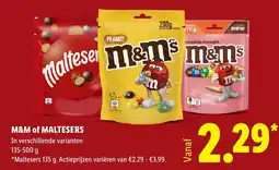 Lidl Alle M&M of MALTESERS aanbieding