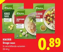 Lidl Knorr Droge saus aanbieding