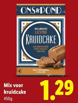 Lidl Ons & Pond kruidcake mix aanbieding